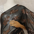 Black Copper Metallic French Chiffon Saree 5.5 Meters Length 110 Cms Width Lightweight Printed Elegant Party Wear Soft Flowy Fabric Premium Quality Without Blouse Piece-D28714 Regal Fabrics