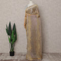 Champagne Gold Silk Chiffon Saree - D31592