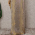 Champagne Gold Silk Chiffon Saree - D31592