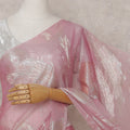 Carnation Pink French Silk Chiffon Saree 5.5m