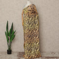 Beige Brown Metallic French Chiffon Saree 5.5 Meters Length 110 Cms Width Lightweight Printed Elegant Party Wear Soft Flowy Fabric Premium Quality Without Blouse Piece-D28708 Regal Fabrics