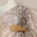 Blush Pink Metallic French Chiffon Saree 5.5 Meters Length 110 Cms Width Lightweight Printed Elegant Party Wear Soft Flowy Fabric Premium Quality Without Blouse Piece-D28710 Regal Fabrics