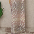 Blush Pink Metallic French Chiffon Saree 5.5 Meters Length 110 Cms Width Lightweight Printed Elegant Party Wear Soft Flowy Fabric Premium Quality Without Blouse Piece-D28710 Regal Fabrics