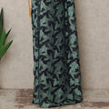 Navy Blue Teal Metallic French Chiffon Saree 5.5 Meters Length 110 Cms Width Lightweight Printed Elegant Party Wear Soft Flowy Fabric Premium Quality Without Blouse Piece-D28712 Regal Fabrics