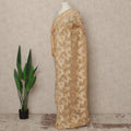 Beige Gold Metallic French Chiffon Saree 5.5 Meters Length 110 Cms Width Lightweight Printed Elegant Party Wear Soft Flowy Fabric Premium Quality Without Blouse Piece-D28713 Regal Fabrics