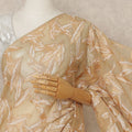 Beige Gold Metallic French Chiffon Saree 5.5 Meters Length 110 Cms Width Lightweight Printed Elegant Party Wear Soft Flowy Fabric Premium Quality Without Blouse Piece-D28713 Regal Fabrics