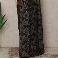 Black Metallic French Chiffon Saree 5.5 Meters Length 110 Cms Width Lightweight Printed Elegant Party Wear Soft Flowy Fabric Premium Quality Without Blouse Piece-D28711 Regal Fabrics