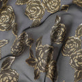 Charcoal black Silk Chiffon Garbasaar Piece 110cm