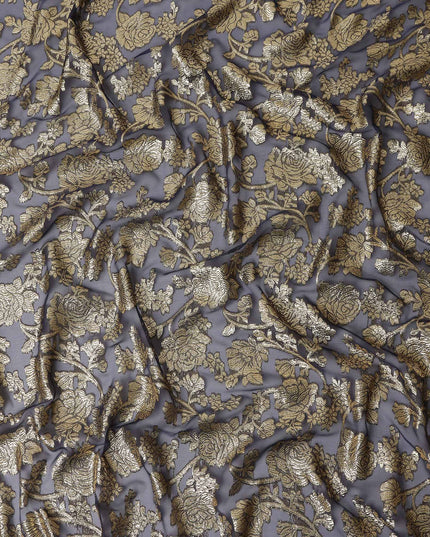 Slate blue Silk Chiffon Garbasaar Piece 110cm
