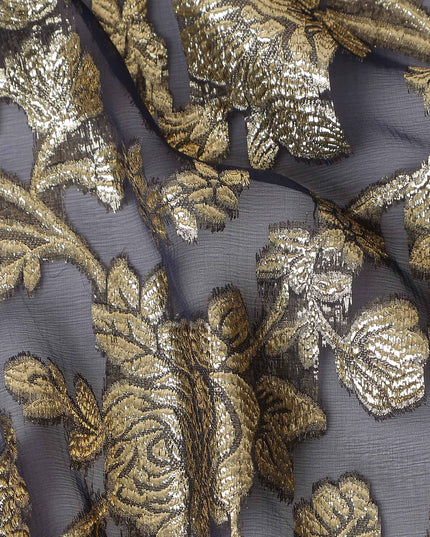 Slate blue Silk Chiffon Garbasaar Piece 110cm