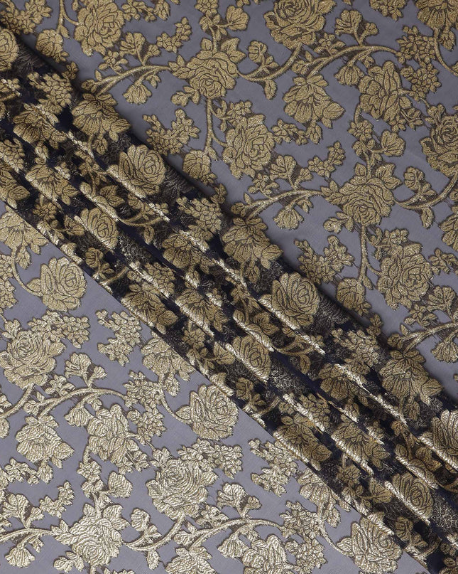 Slate blue Silk Chiffon Garbasaar Piece 110cm