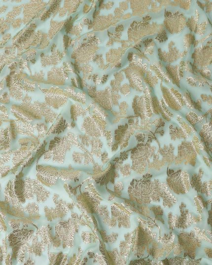 Sage Green Silk Chiffon Garbasaar Piece 110cm