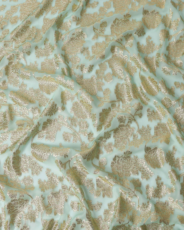 Sage Green Silk Chiffon Garbasaar Piece 110cm