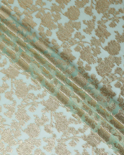 Sage Green Silk Chiffon Garbasaar Piece 110cm