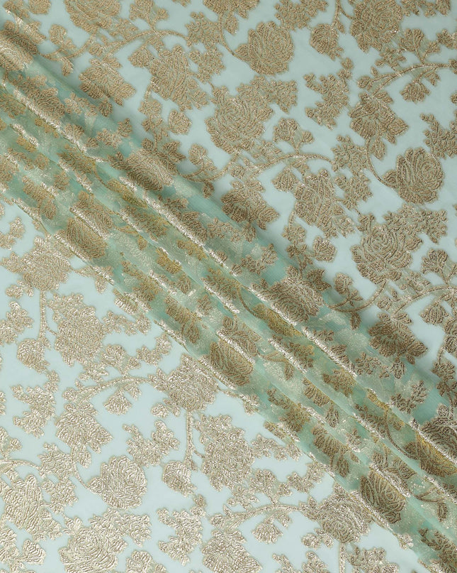 Sage Green Silk Chiffon Garbasaar Piece 110cm