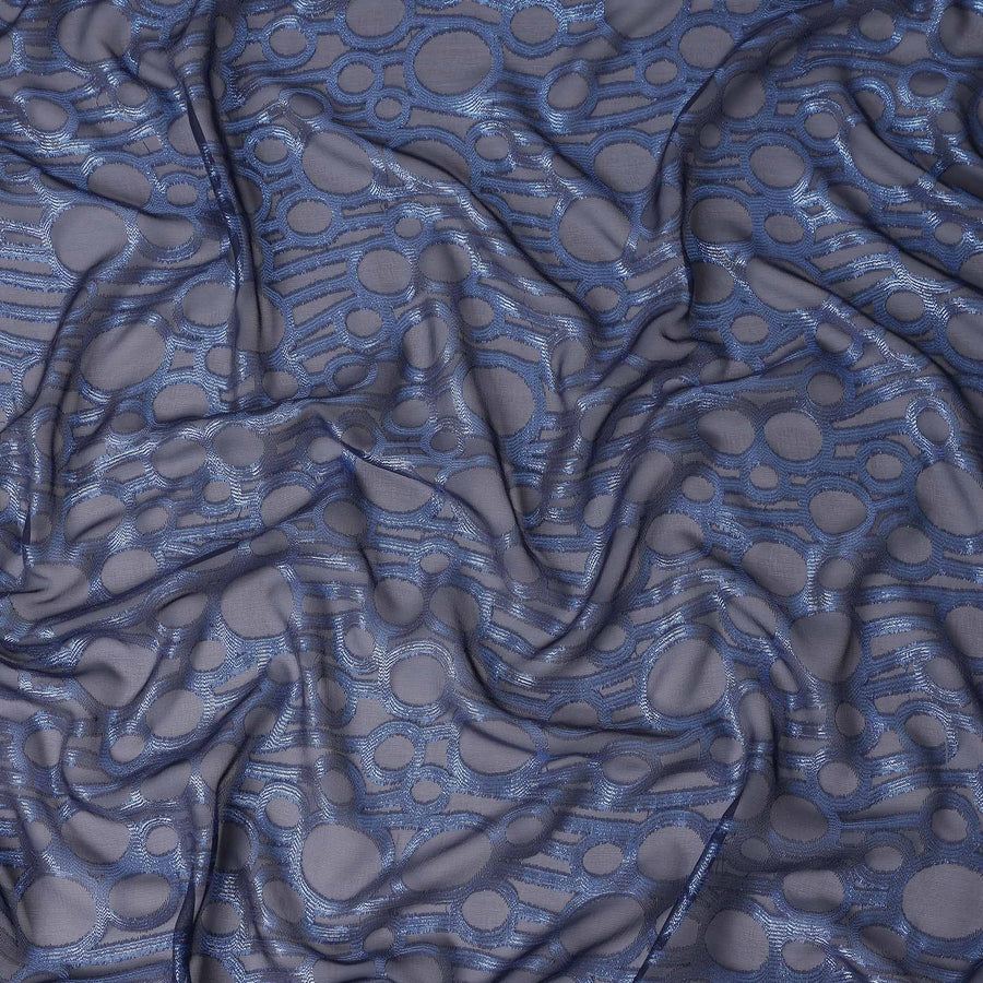 Slate Blue Silk Chiffon Garbasaar Piece 110cm