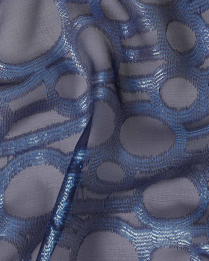 Slate Blue Silk Chiffon Garbasaar Piece 110cm