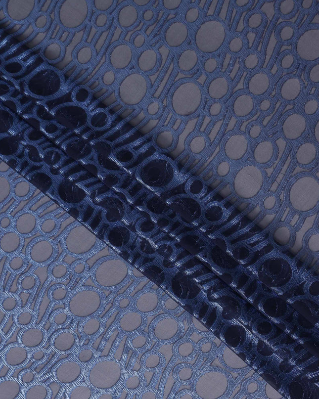 Slate Blue Silk Chiffon Garbasaar Piece 110cm