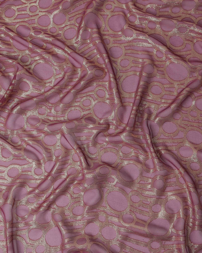 Mauve Pink Silk Chiffon Garbasaar Piece 110cm