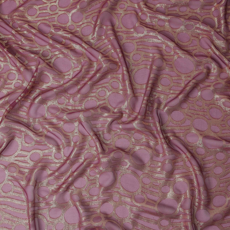 Mauve Pink Silk Chiffon Garbasaar Piece 110cm