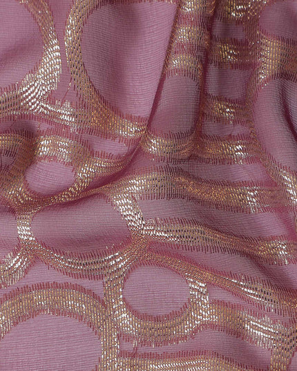 Mauve Pink Silk Chiffon Garbasaar Piece 110cm