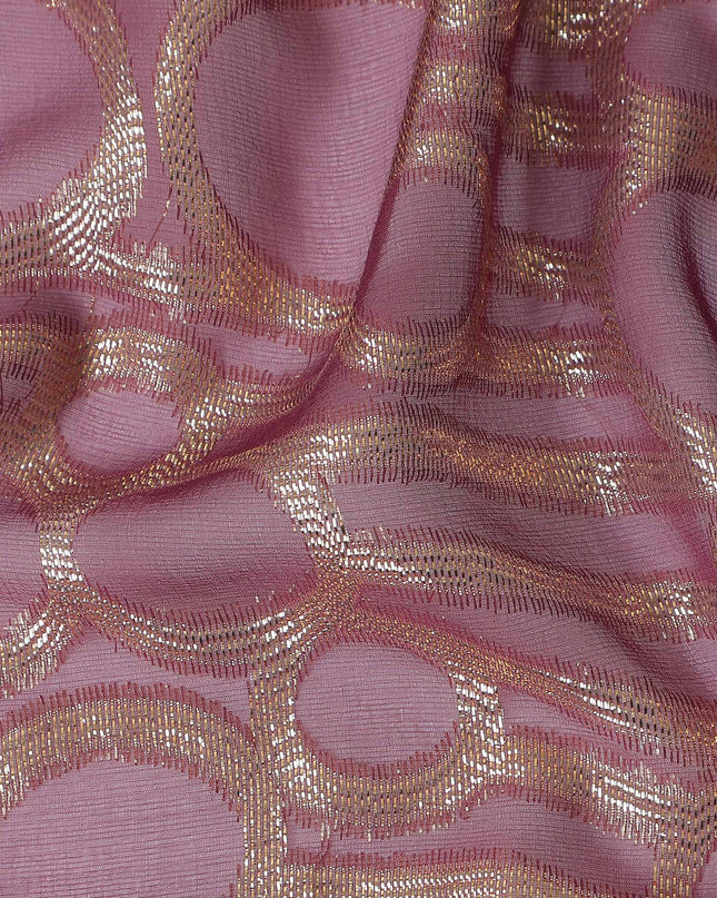 Mauve Pink Silk Chiffon Garbasaar Piece 110cm
