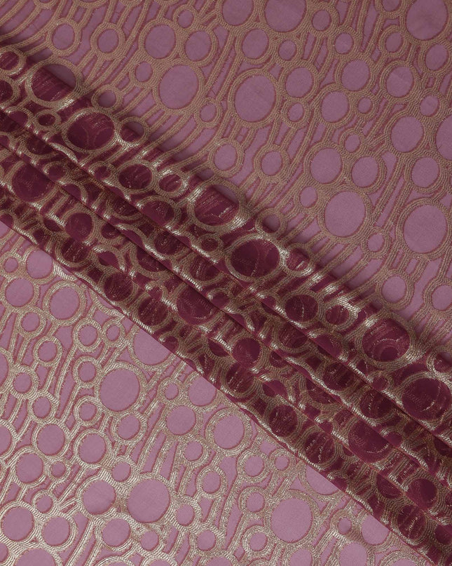 Mauve Pink Silk Chiffon Garbasaar Piece 110cm