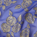 Periwinkle Blue Silk Chiffon Garbasaar Piece 110cm
