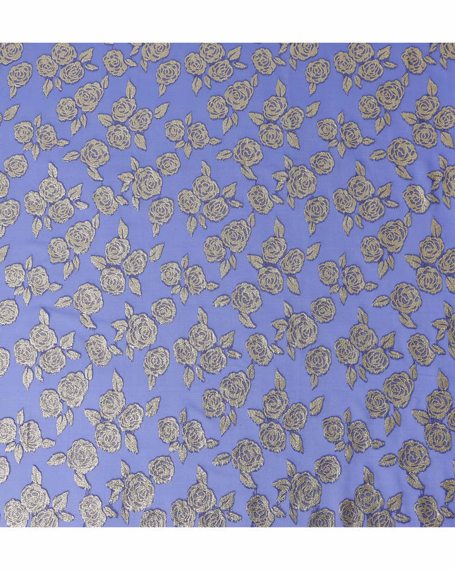 Periwinkle Blue Silk Chiffon Garbasaar Piece 110cm