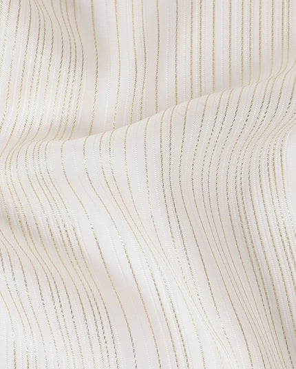 Ivory White Silk Garbasaar Piece 2m | Regal Fabrics