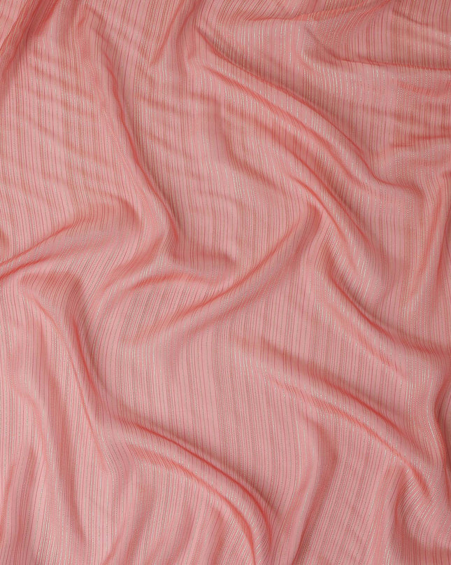 Coral Peach Silk Garbasaar Piece 2m | Regal Fabrics