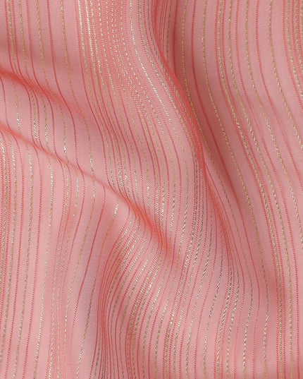 Coral Peach Silk Garbasaar Piece 2m | Regal Fabrics