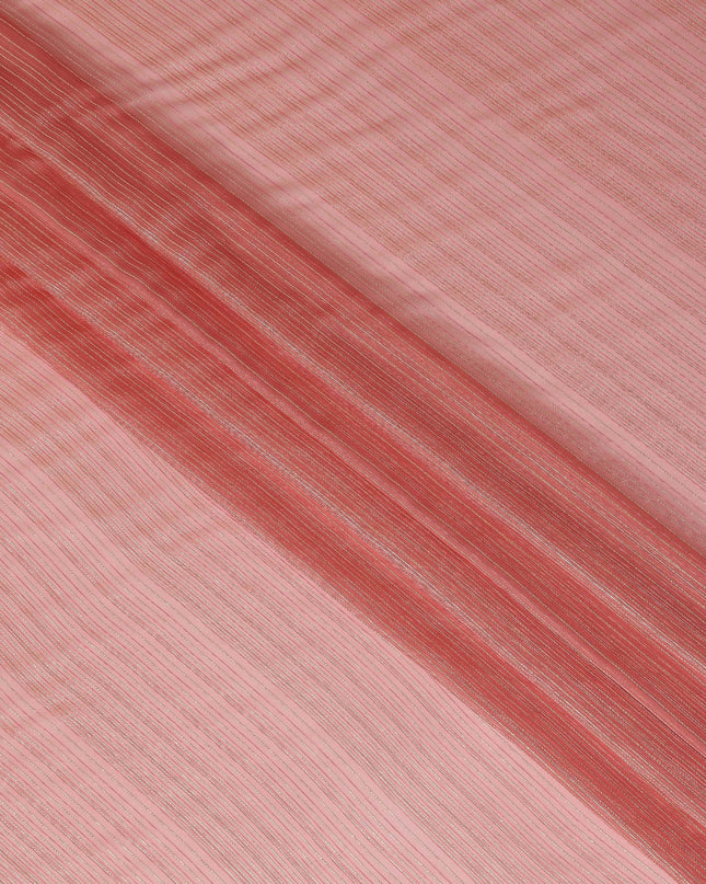 Coral Peach Silk Garbasaar Piece 2m | Regal Fabrics