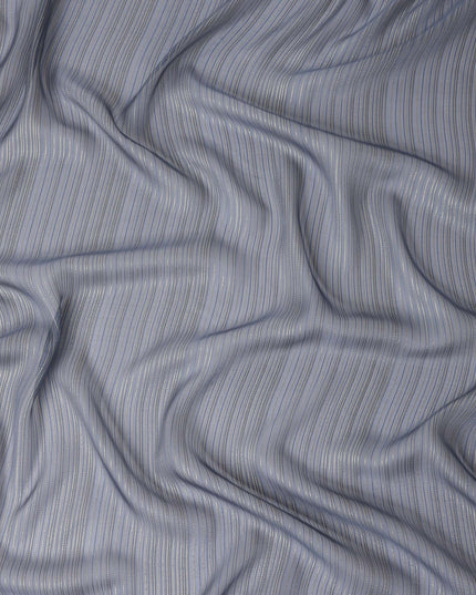 Slate Blue Grey Silk Garbasaar Piece 2m | Regal Fabrics
