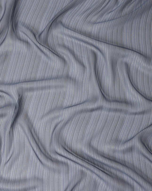 Slate Blue Grey Silk Garbasaar Piece 2m | Regal Fabrics