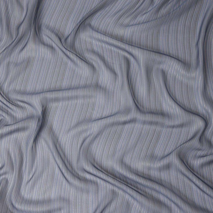 Slate Blue Grey Silk Garbasaar Piece 2m | Regal Fabrics