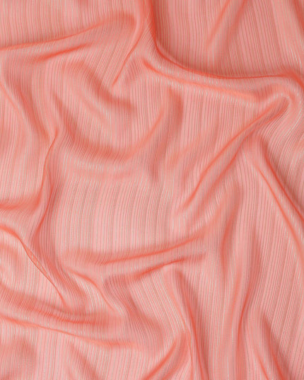 Salmon Peach Silk Garbasaar Piece 2m | Regal Fabrics