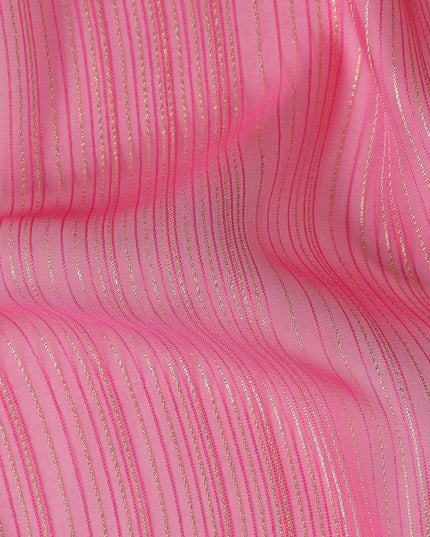 Watermelon Rose Pink Silk Garbasaar Piece 2m | Regal Fabrics