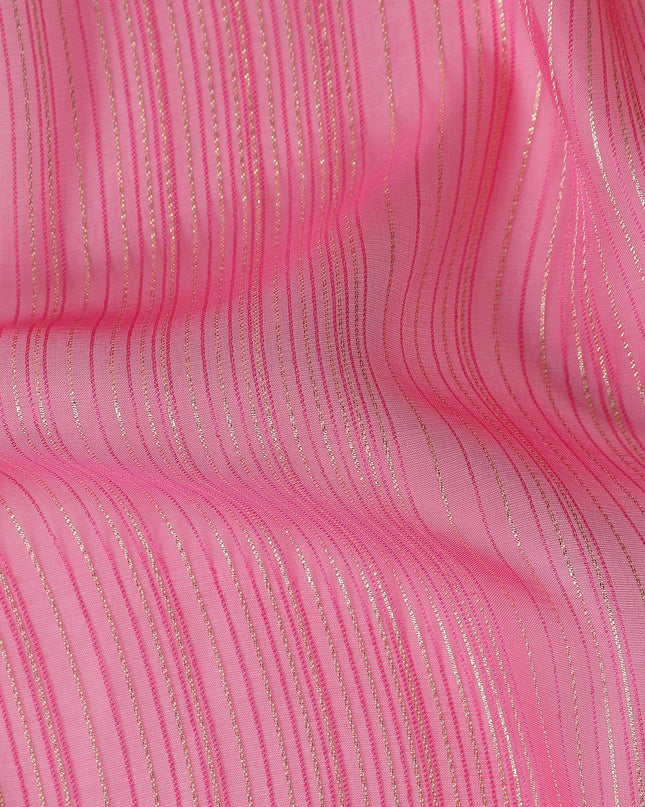 Watermelon Rose Pink Silk Garbasaar Piece 2m | Regal Fabrics