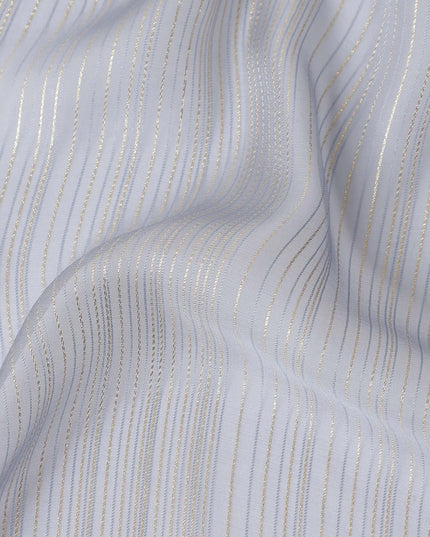 Silver Grey Silk Garbasaar Piece 2m | Regal Fabrics