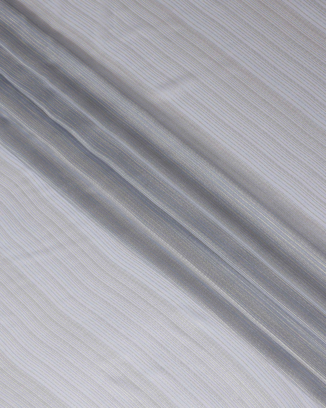Silver Grey Silk Garbasaar Piece 2m | Regal Fabrics