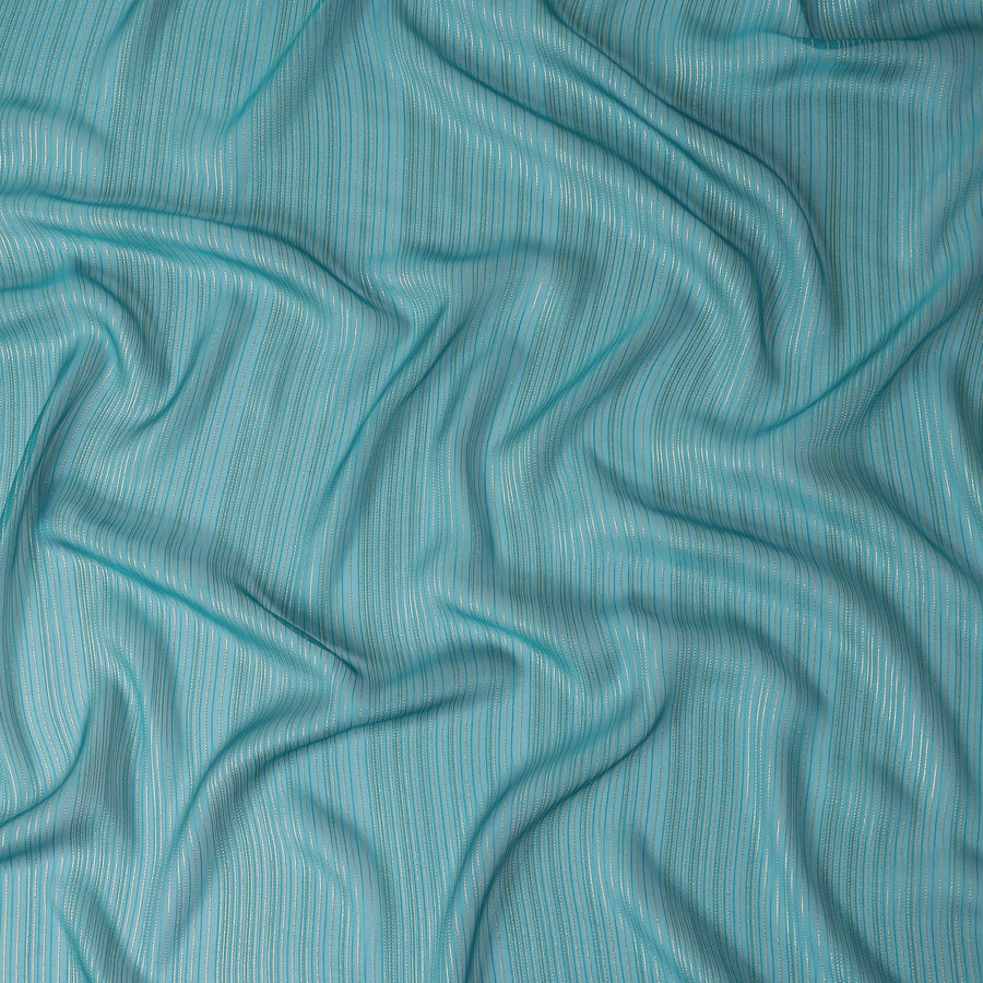 Teal Turquoise Green Silk Garbasaar Piece 2m | Regal Fabrics