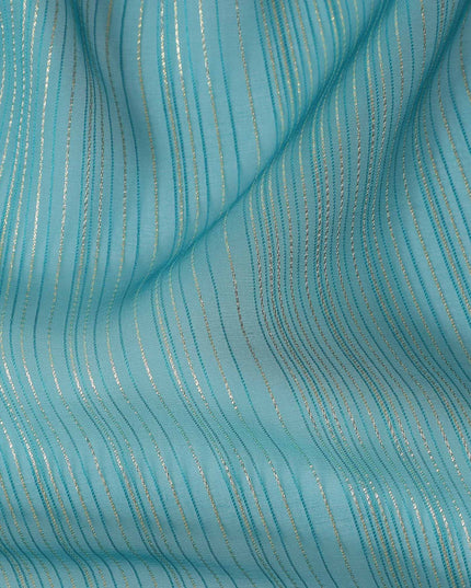 Teal Turquoise Green Silk Garbasaar Piece 2m | Regal Fabrics