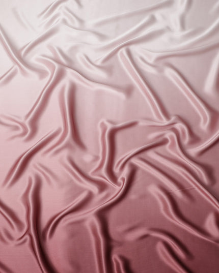 Pink Ombre Silk Satin Fabric 110cm