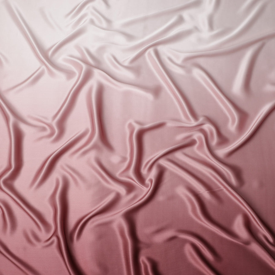 Pink Ombre Silk Satin Fabric 110cm