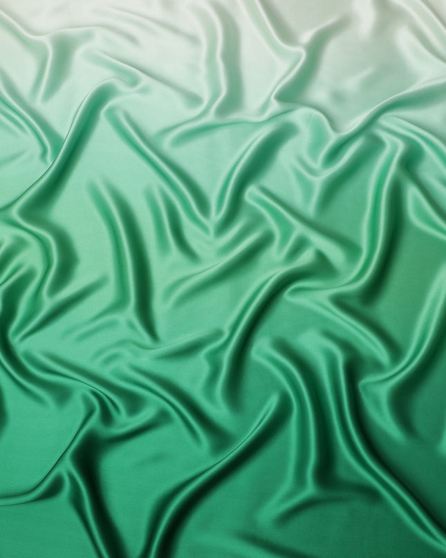 Green Ombre Silk Satin Fabric 110cm