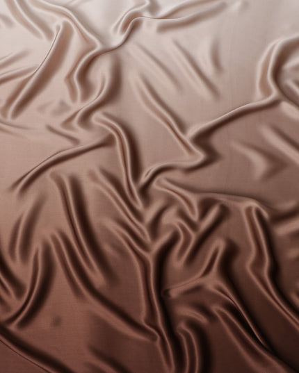 Brown Ombre Silk Satin Fabric 110cm