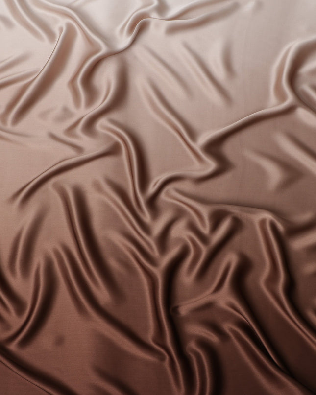Brown Ombre Silk Satin Fabric 110cm