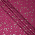 Fuchsia Magenta Pink Floral Jacquard Silk Crepe 140cm