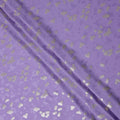 Bright Lilac Purple Floral Jacquard Silk Crepe 140cm